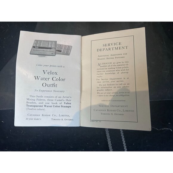 Kodak The Velox Book Transparent Water Color Stamps Eastman Kodak Co - Picture 4 of 5